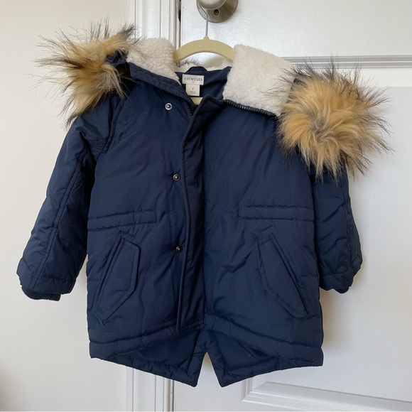 Crewcuts Navy Fishtail Parka Coat Toddler Boys 2T